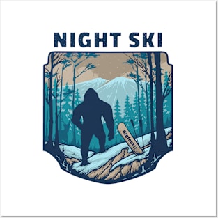 Night Ski Posters and Art